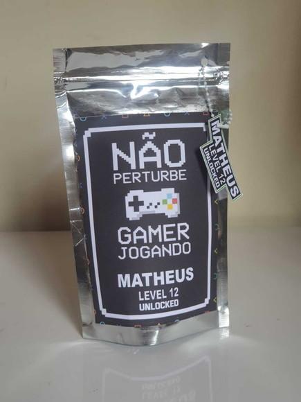Saquinho Metalizado com Fecho Zip Lock Videogame Playstation