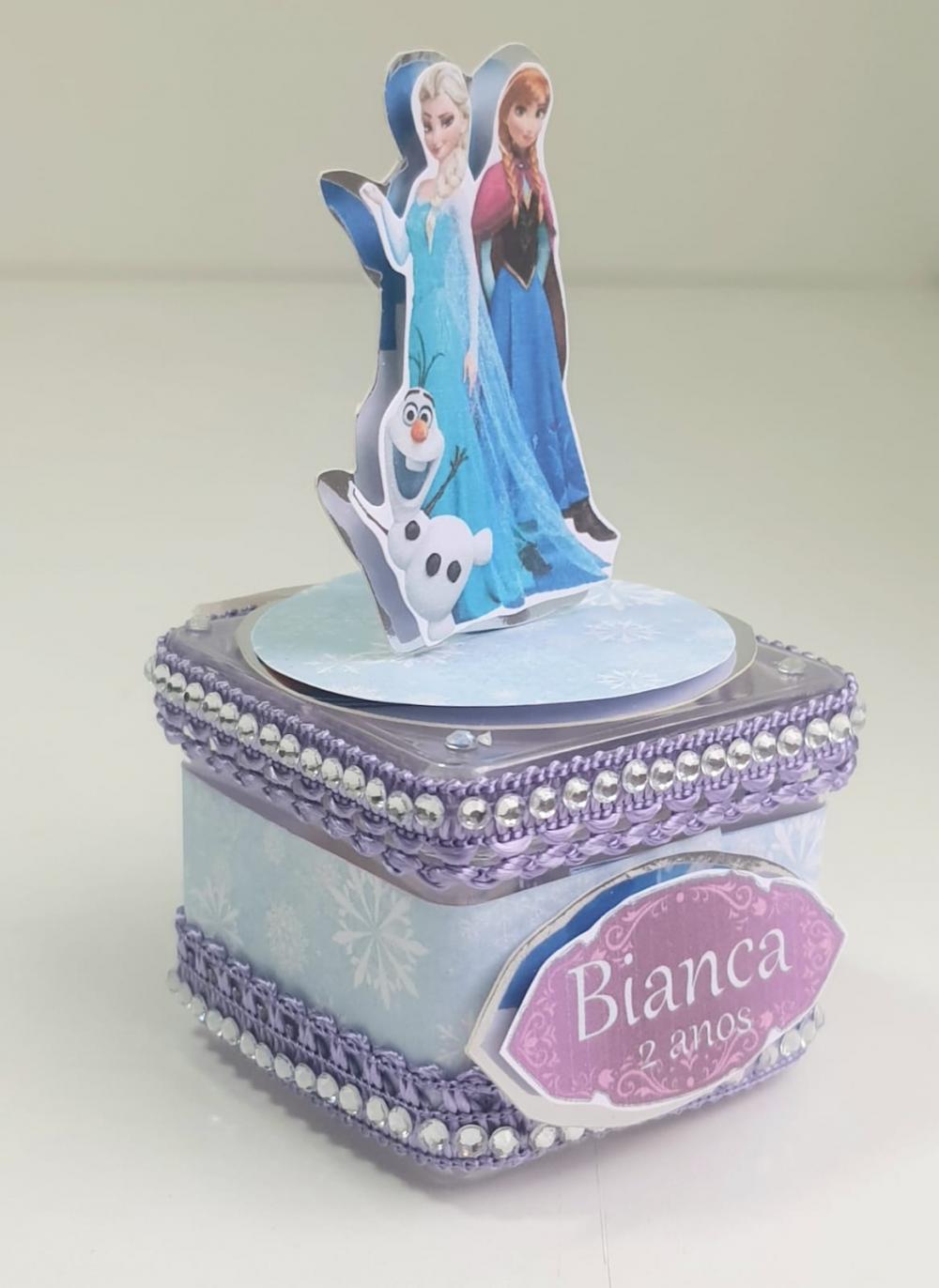 Caixinha acrílica personalizada Frozen