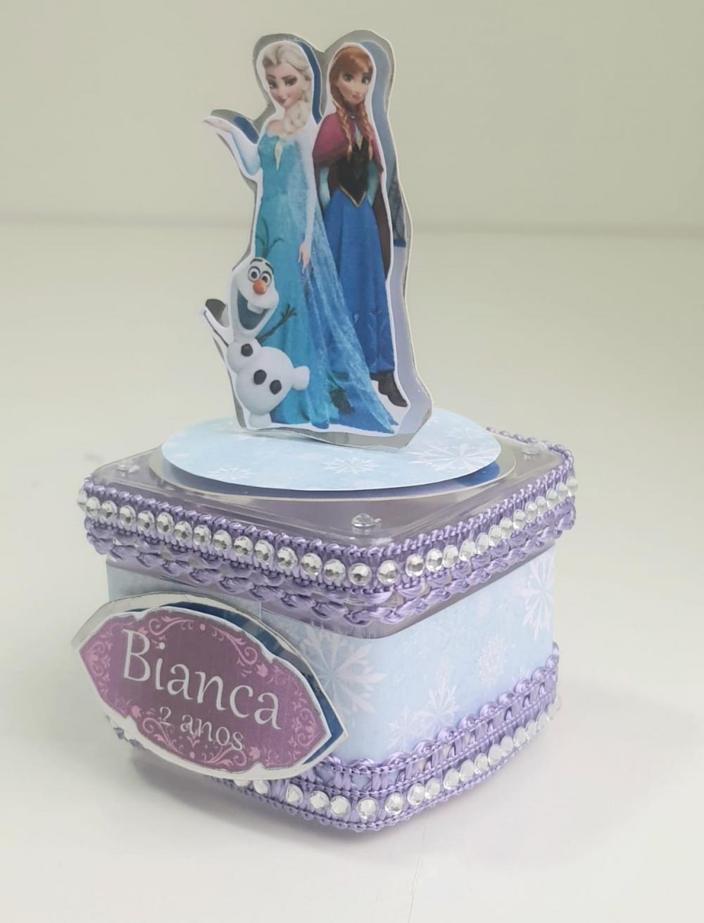 Caixinha acrílica personalizada Frozen