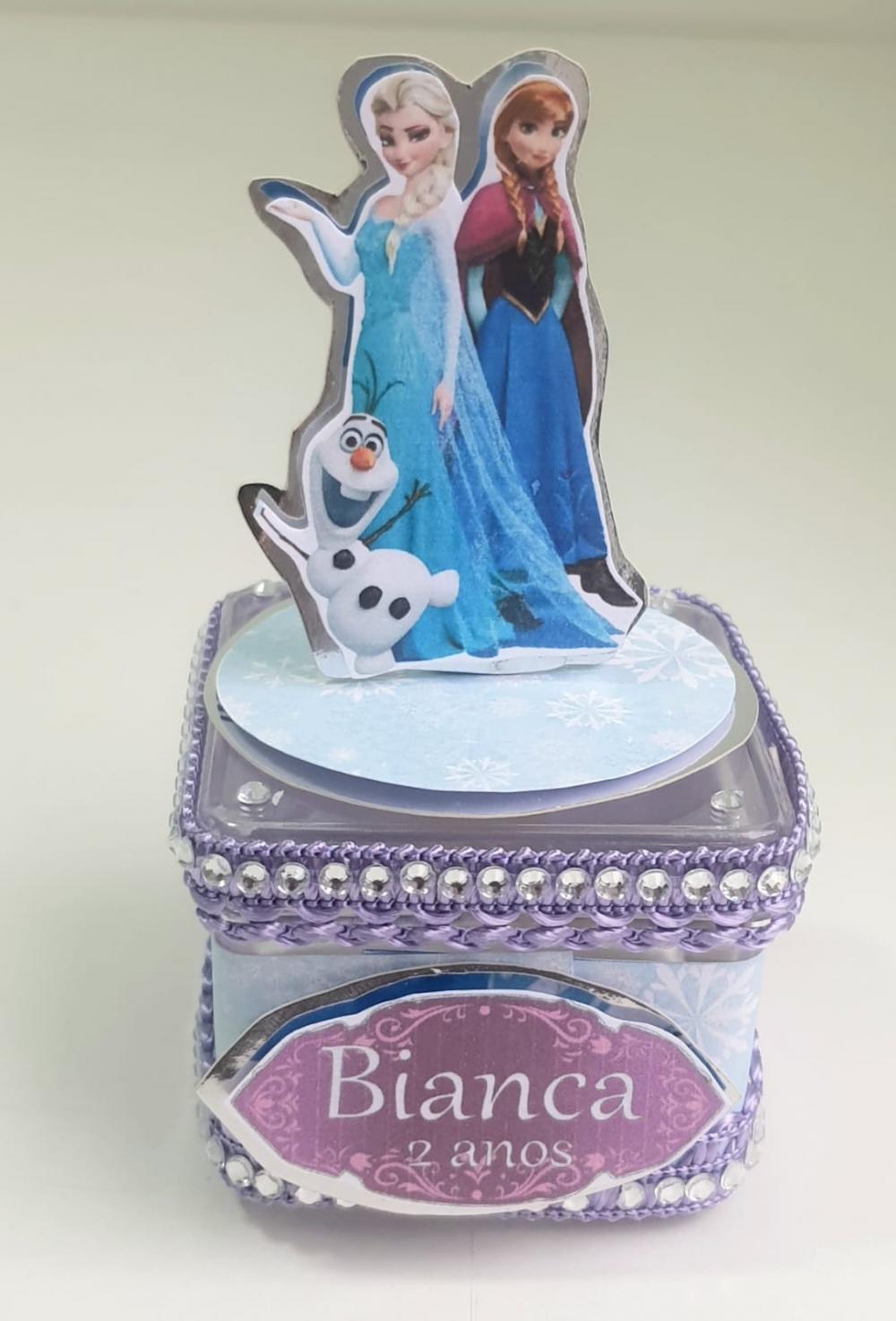 Caixinha acrílica personalizada Frozen