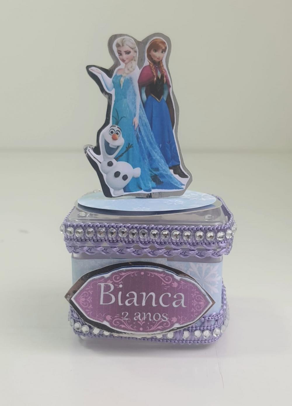 Caixinha acrílica personalizada Frozen