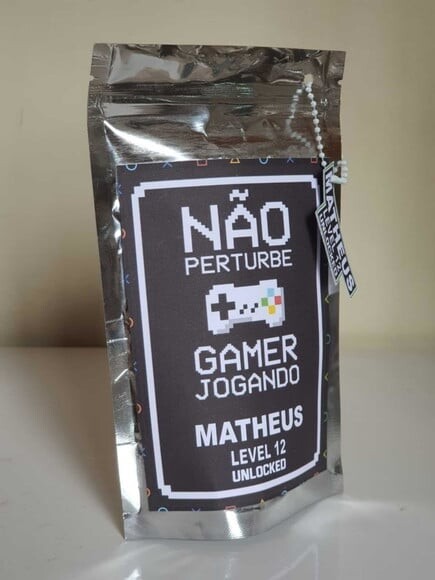 Saquinho Metalizado com Fecho Zip Lock Vídeo Game Playstatio