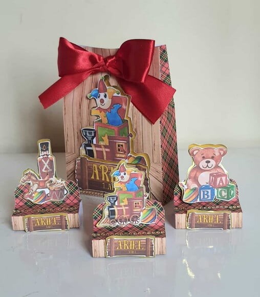Kit 50 Lembrancinhas para Festa Fábrica de Brinquedos Natal