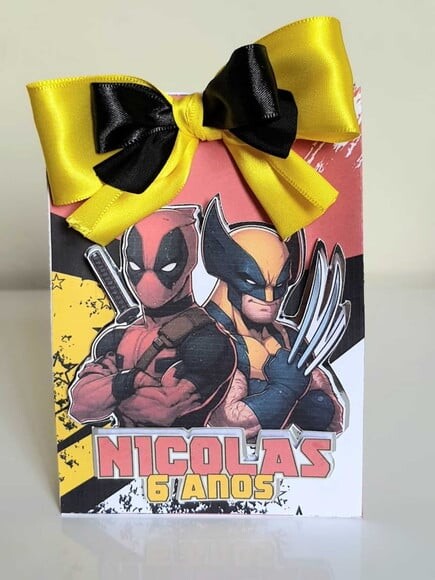 Caixa Sacolinha Deadpool e Wolverine