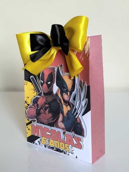 Caixa Sacolinha Deadpool e Wolverine