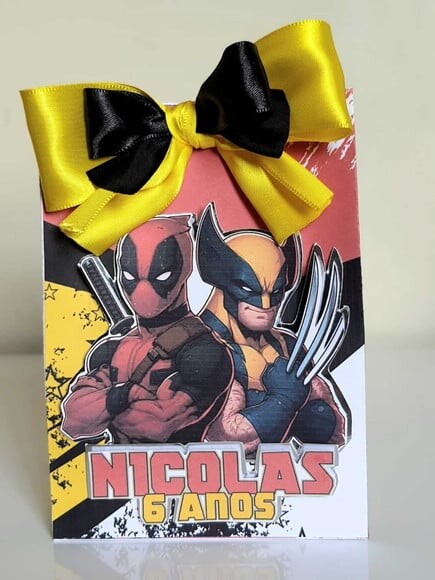 Caixa Sacolinha Deadpool e Wolverine