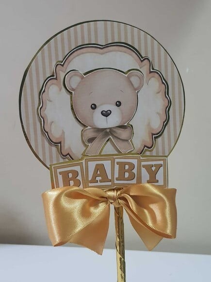 Centro de Mesa Urso Dourado