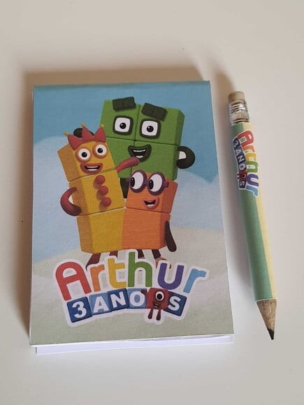 Kit Bloquinho e Mini-lápis Numberblocks