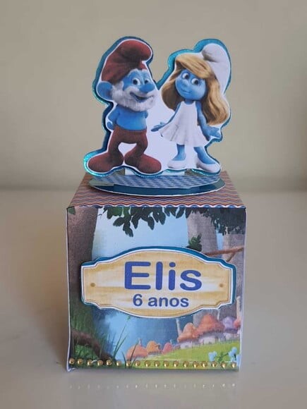 Caixa Cubo Smurfs