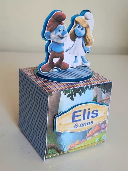 Caixa Cubo Smurfs