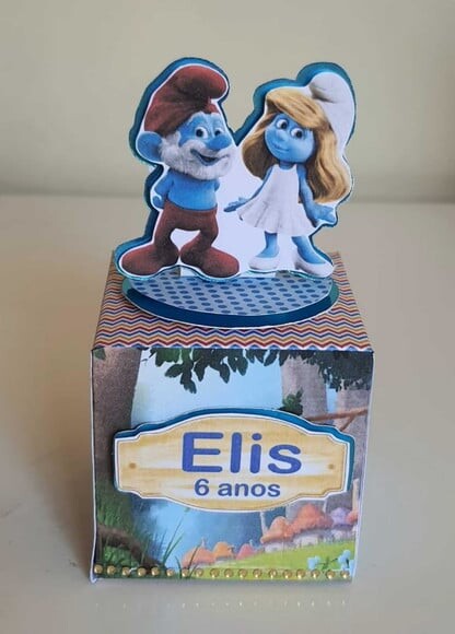 Caixa Cubo Smurfs