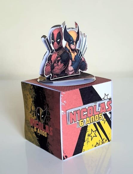 Caixa Cubo Deadpool e Wolverine