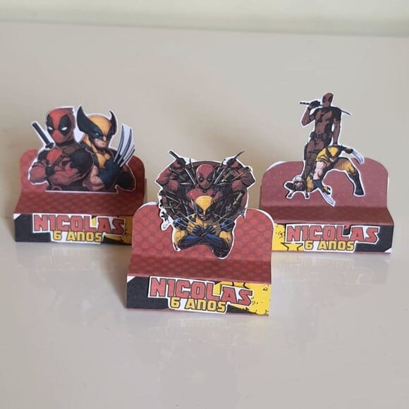 Kit 50 Lembrancinhas para Festa Deadpool e Wolverine