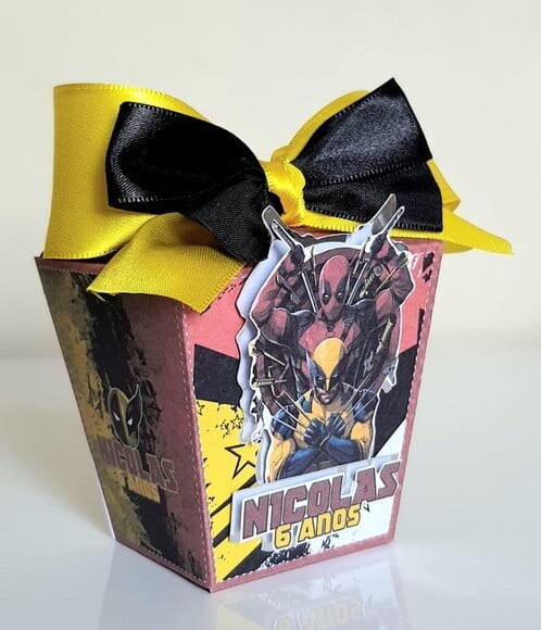 Kit 50 Lembrancinhas para Festa Deadpool e Wolverine
