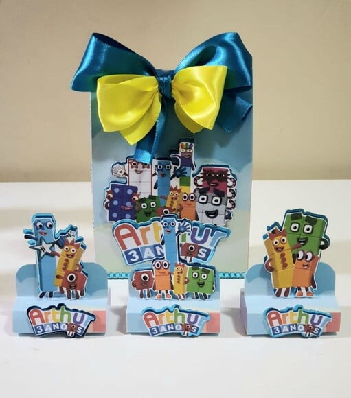 Kit 50 Lembrancinhas para Festa Infantil Numberblocks