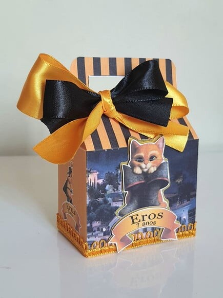 Caixa Maletinha Gato de Botas