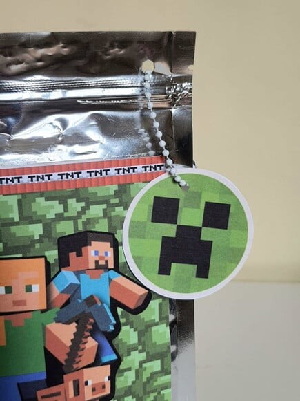 Saquinho Metalizado Zip Lock Minecraft