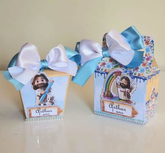 Kit 50 Lembrancinhas para Festa Jesus, o Maior Pintor do Mun