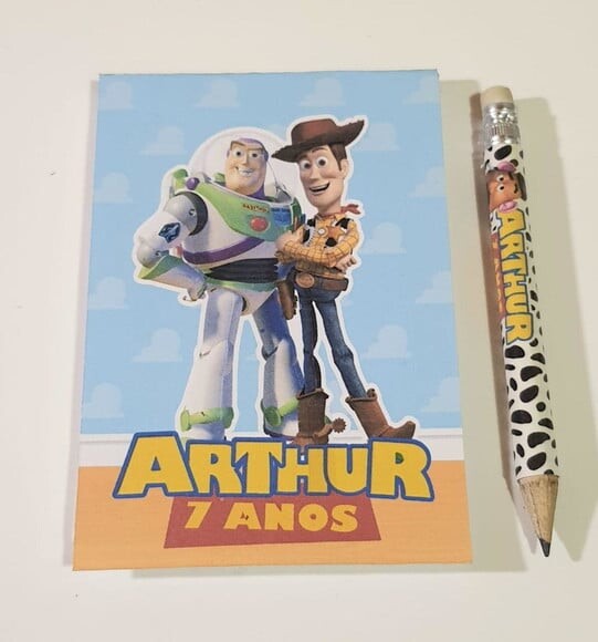 Bloquinho com Mini Lápis Toy Story