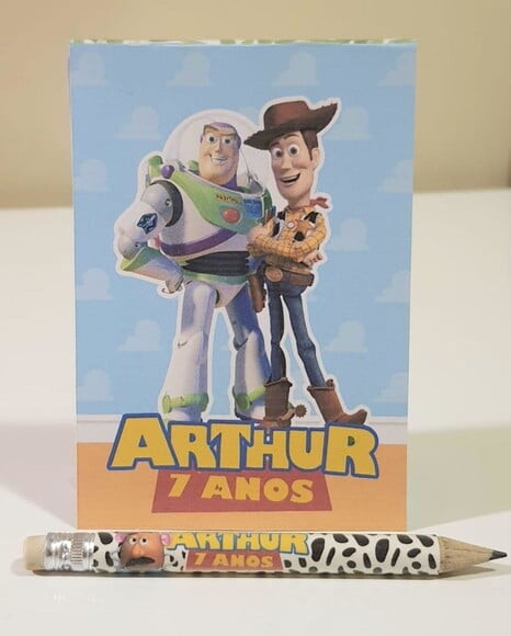 Bloquinho com Mini Lápis Toy Story