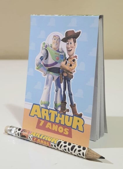 Bloquinho com Mini Lápis Toy Story