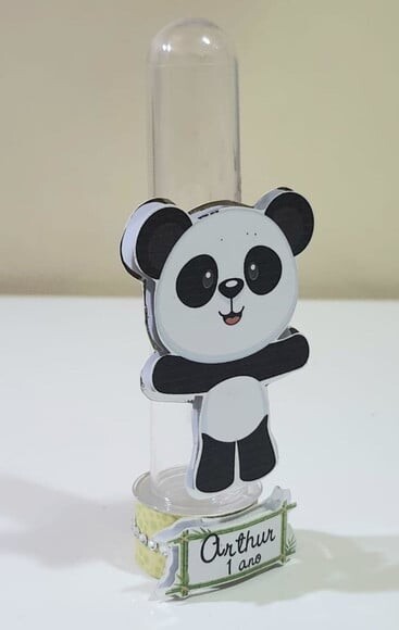 Tubete Decorado Lembrancinha de Festa com Tema Panda