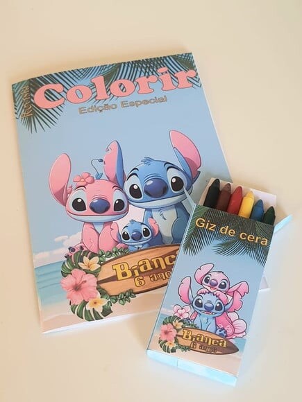 Kit Colorir com Giz de Cera Stitch