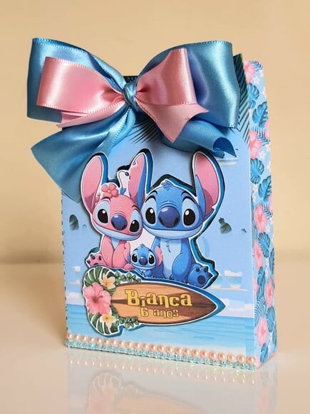 Caixa Sacolinha Stitch