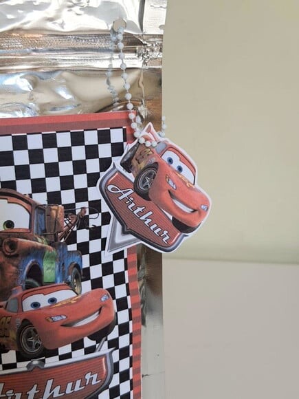 Saquinho Metalizado Zip Lock Carros