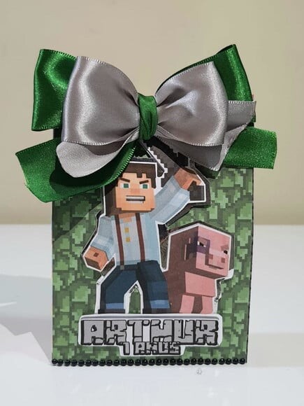 Caixa Sacolinha Minecraft