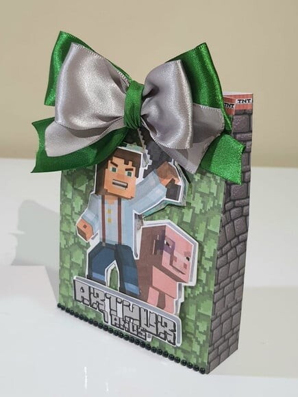 Caixa Sacolinha Minecraft