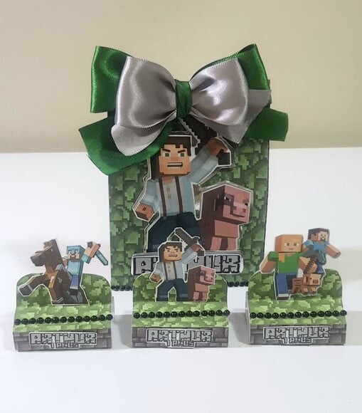 Kit 50 Lembrancinhas para Festa Minecraft