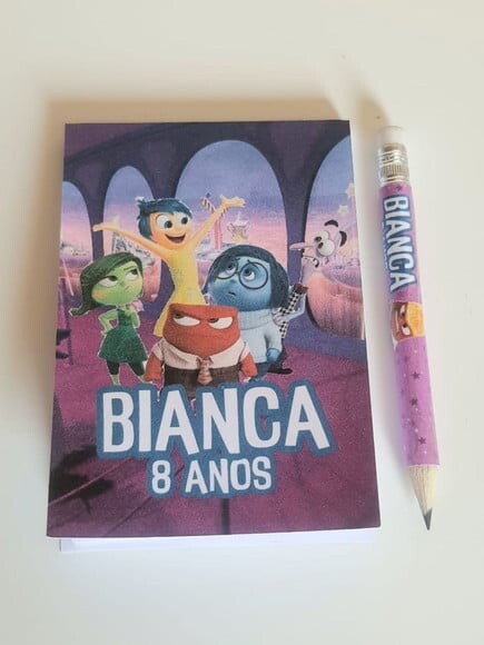 Kit Bloquinho com Mini Lápis Personalizado Divertidamente