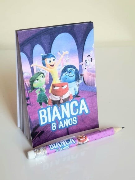 Kit Bloquinho com Mini Lápis Personalizado Divertidamente