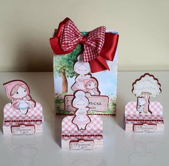 Kit 50 Lembrancinhas para Festa Chapéuzinho Vermelho
