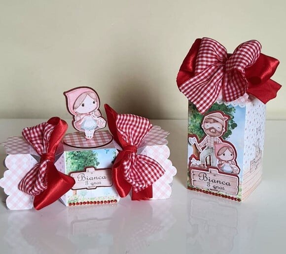 Kit 50 Lembrancinhas para Festa Chapéuzinho Vermelho