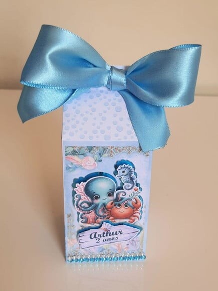 Caixa Milk Fundo do Mar Azul