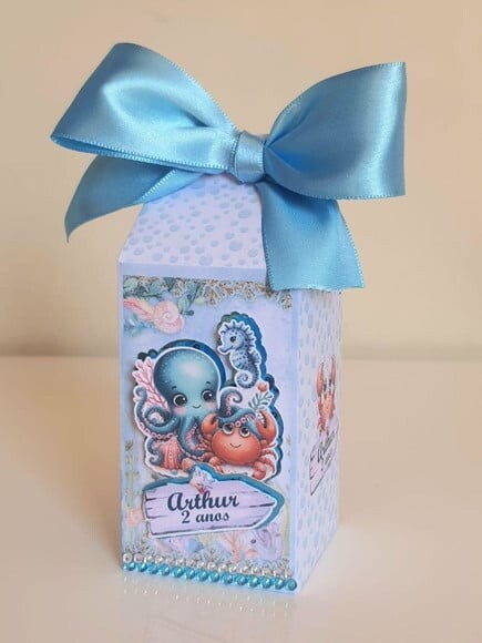 Caixa Milk Fundo do Mar Azul