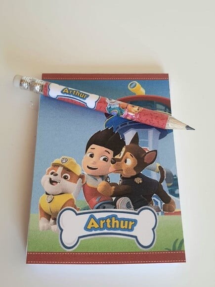 Kit Bloquinho com Mini Lápis Patrulha Canina