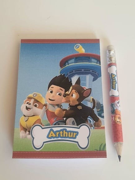 Kit Bloquinho com Mini Lápis Patrulha Canina