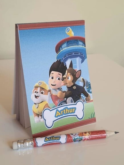 Kit Bloquinho com Mini Lápis Patrulha Canina