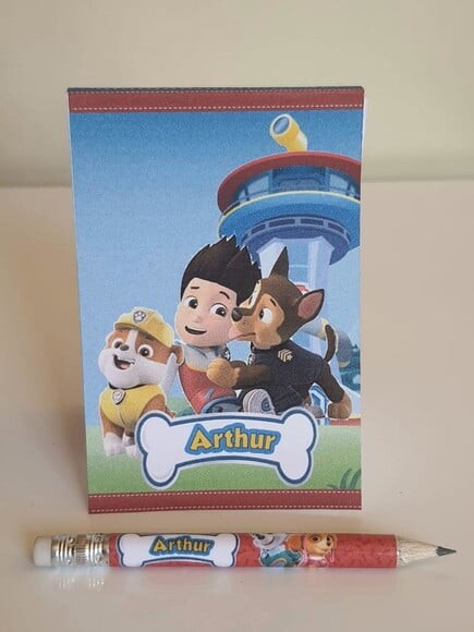 Kit Bloquinho com Mini Lápis Patrulha Canina