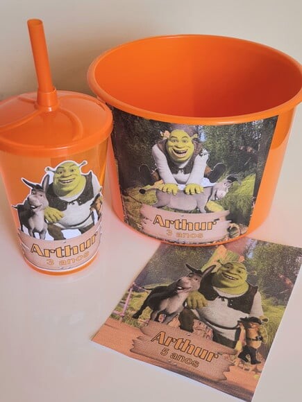 Kit Cinema Lembrancinha de Festa Shrek