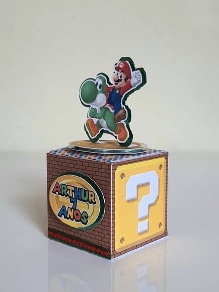 Caixa Cubo Super Mário
