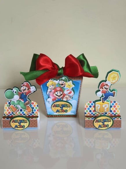 Kit 30 Lembrancinhas de Festa Super Mário