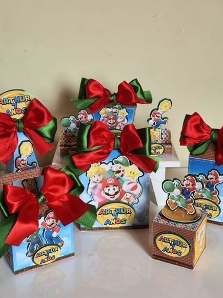 Kit 50 Lembrancinhas de Festa Super Mario