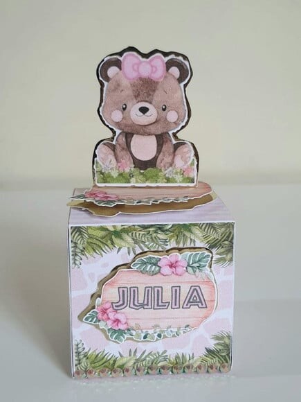 Caixa Cubo Safari Rosa