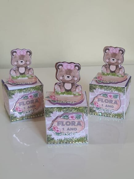 Caixa Cubo Safari Rosa