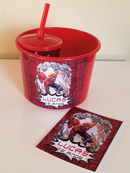 Kit Cinema Lembrancinha de Festa Homem Aranha