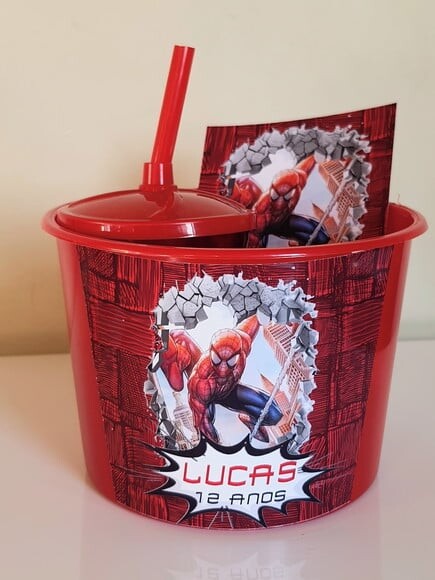 Kit Cinema Lembrancinha de Festa Homem Aranha
